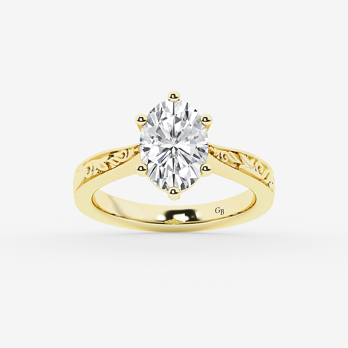 Design ID 10701 - Truly Custom 2 ctw Oval Lab Grown Diamond Solitaire Engagement Ring